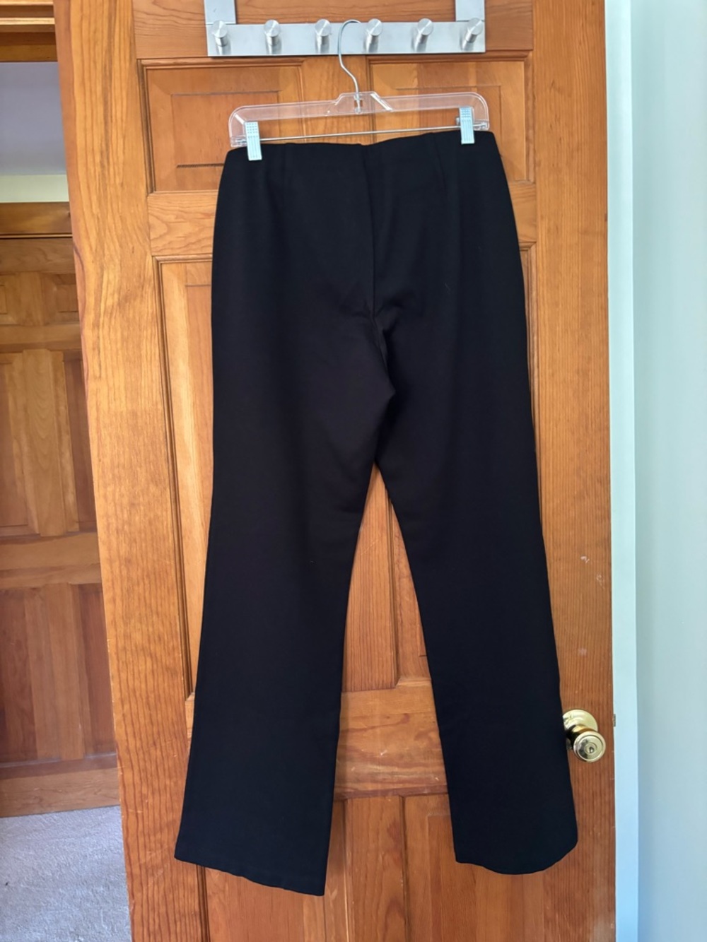 Eileen Fisher Black Wide-Leg Viscose Pants Medium Like New